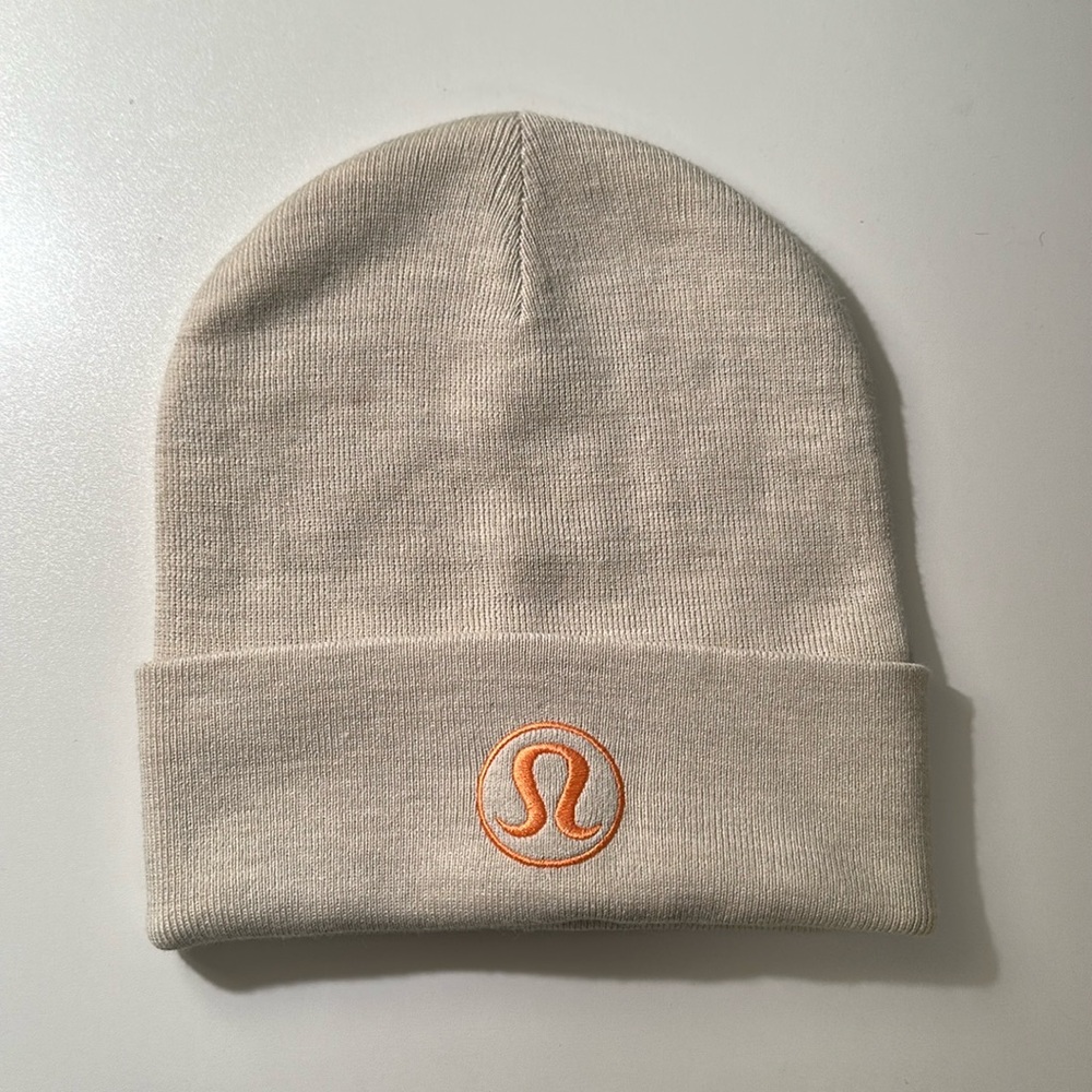 lululemon Oatmeal Logo Beanie